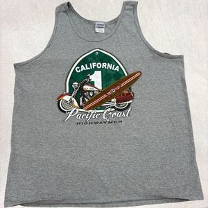 Vintage Pacific Coast Highwaymen Tank Top Mens Size XL Y2K Motorcycle Surfing